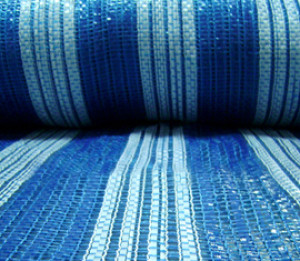 Tela Plástica Tapume Branca E Azul 50x1,20m